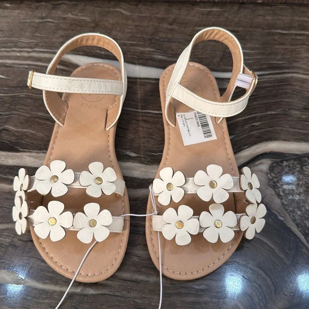 WHITE MOUNTAIN Kids Gloss Floral Sandal🤍